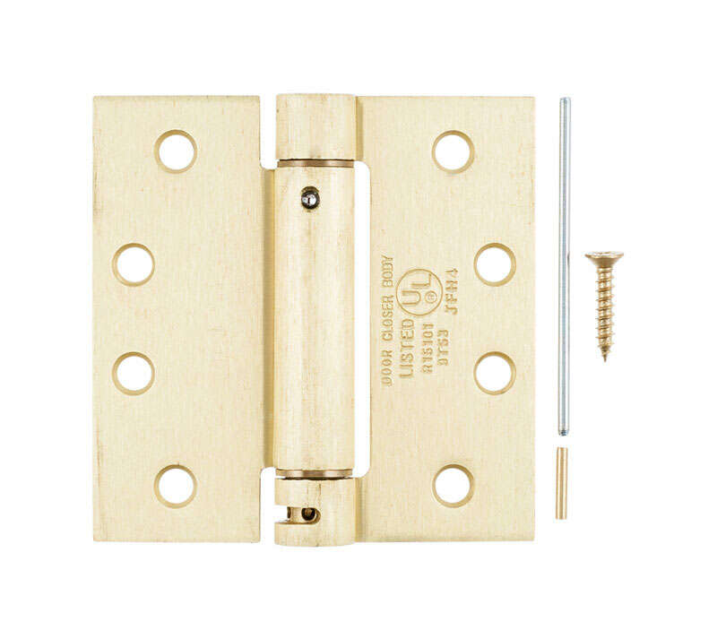 Ace 4 in. L Satin Brass Self Closing Hinge 1 pk