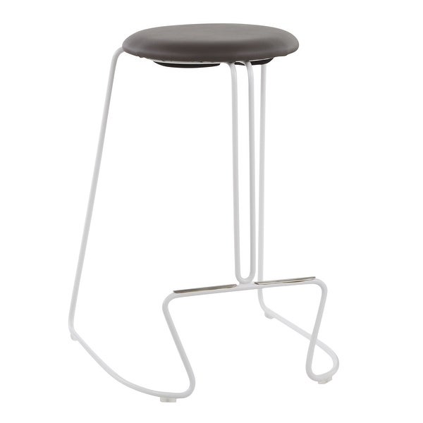 Strick and Bolton Anya Counter Stool in White Metal - Set of 2