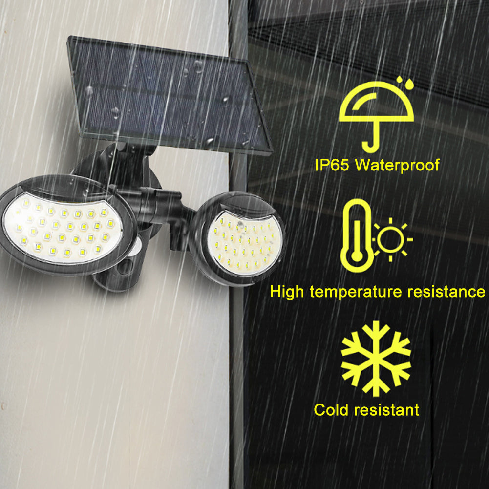 Aolyty Solar Lights Outdoor Motion Sensor Lights 108 COB Leds Flood Light， 6500K Solar Security Waterproof Wall Light for Garden Garage Yard