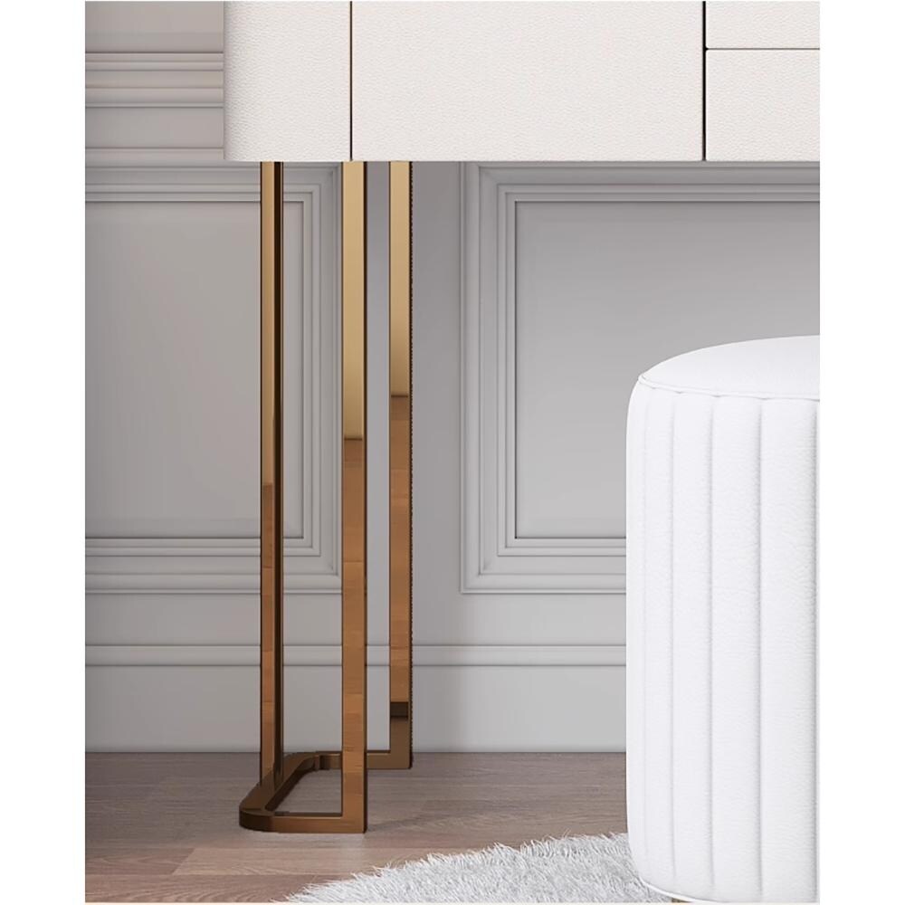 JASIWAY Modern Solid Wood Telescopic Makeup Vanity Desk