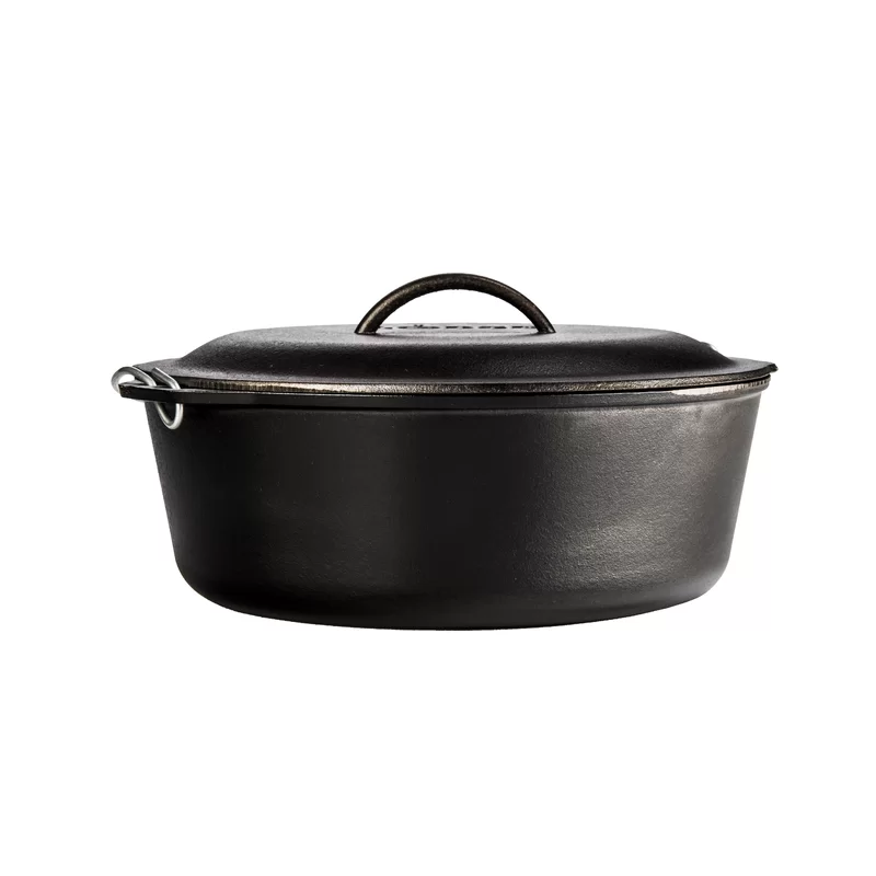 Lodge L12DO3 Cast Iron Dutch Oven with Iron Cover， Pre-Seasoned， 9-Quart