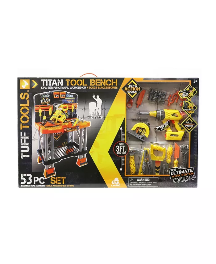 Tuff Tools Pretend Play 53 Piece Toy Titan Tool Bench