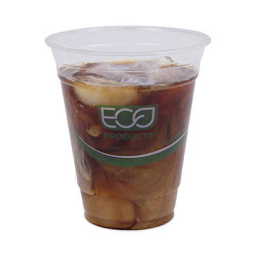 Eco-Products GreenStripe Renewable and Compostable Cold Cups Convenience Pack， 12 oz， Clear， 50/Pack (EPCC12GSPK)