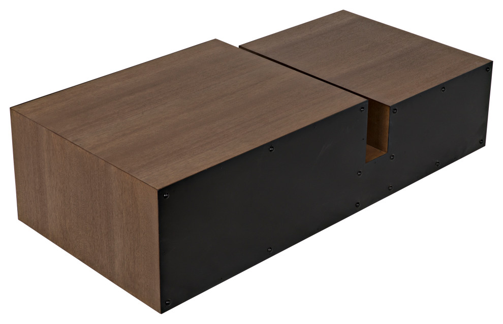 Nido Coffee Table  Black Metal   Transitional   Coffee Tables   by Noir  Houzz