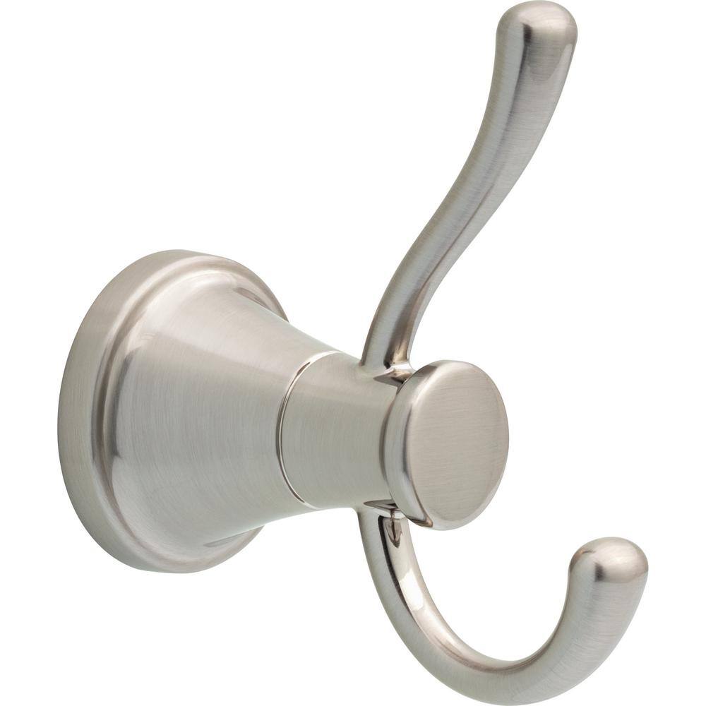 Delta Casara Double J Towel Hook in SpotShield Brushed Nickel CSA35-BN