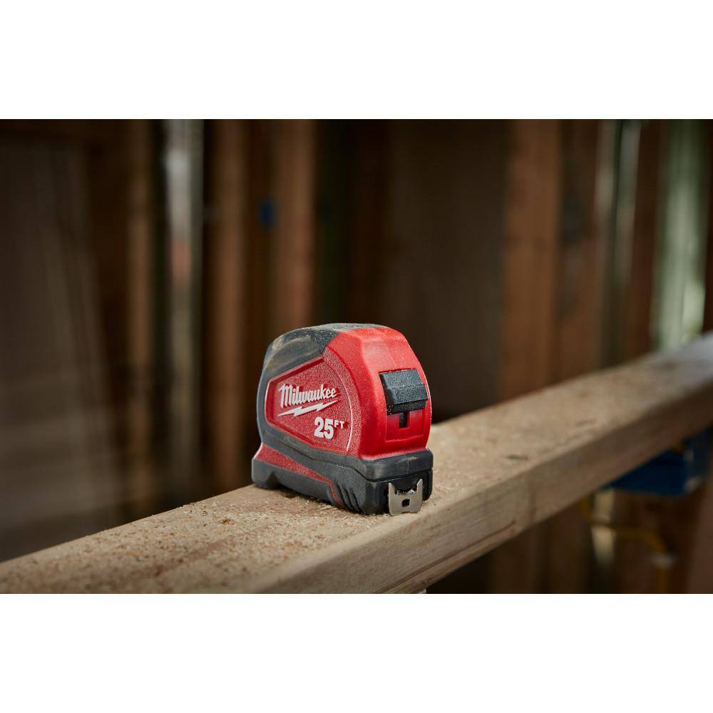 MW Compact 16 ft. SAE Tape Measure with Fractional Scale and 8 ft. Standout 48-22-6616