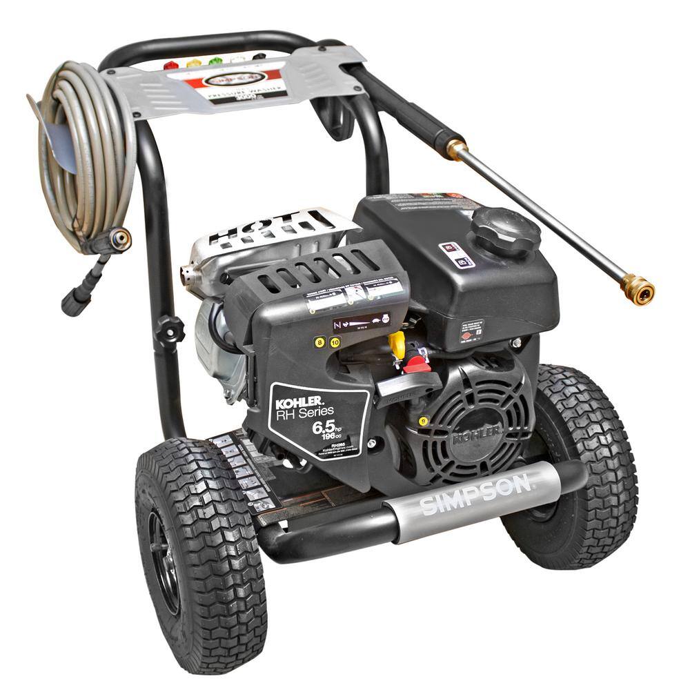 SIMPSON MegaShot 3100 PSI 2.4 GPM Gas Cold Water Pressure Washer with KOHLER RH265 Engine MS60763-S