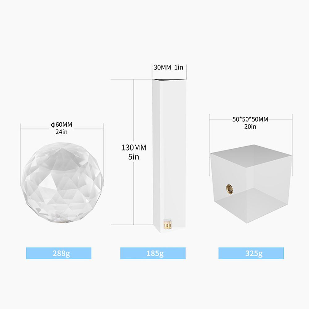 Photography Crystal Optical Glass Photo Ball With 1/4'' Screw Mouth Glow Effect Decorative Photography Accessories  30mm Mold Depth 0-150mm