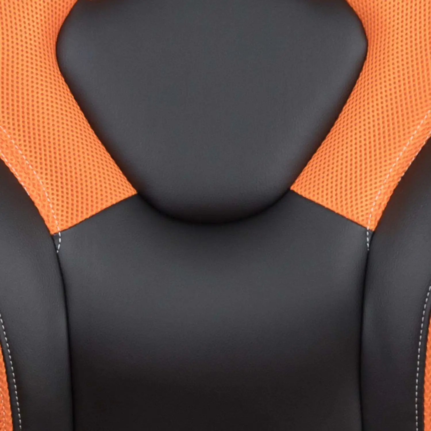 X10 Orange Leather/Mesh Office Chair