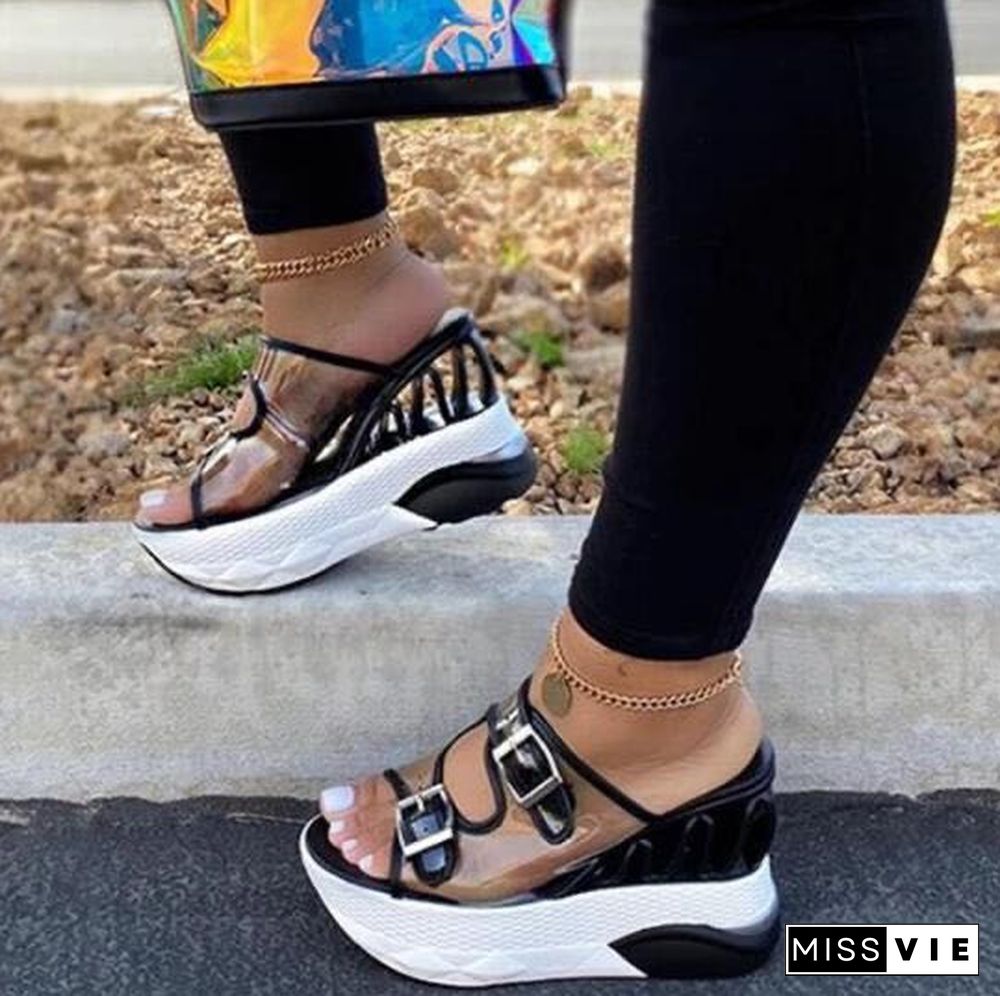 Sorphio New INS Hot Brand Wave Wedges Sandals Comfortable Summer Platform Sandals Women High Heels Casual Shoes Woman