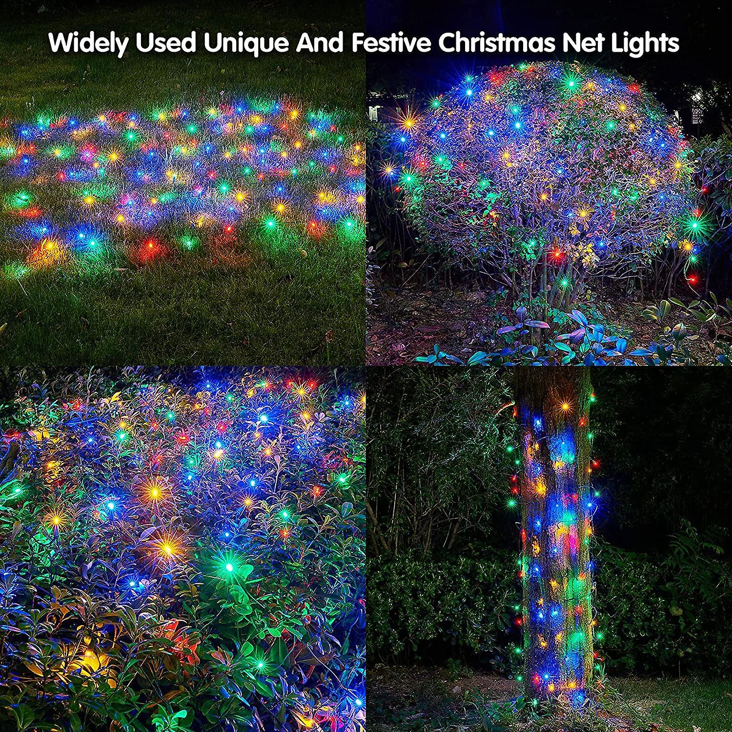 Led Christmas Net Lights Outdoor Christmas Decorations Lights 160led 4ftx7ft， Connectable Outdoor Indoor Fairy Mesh Net Lights For Christmas Party， Ya