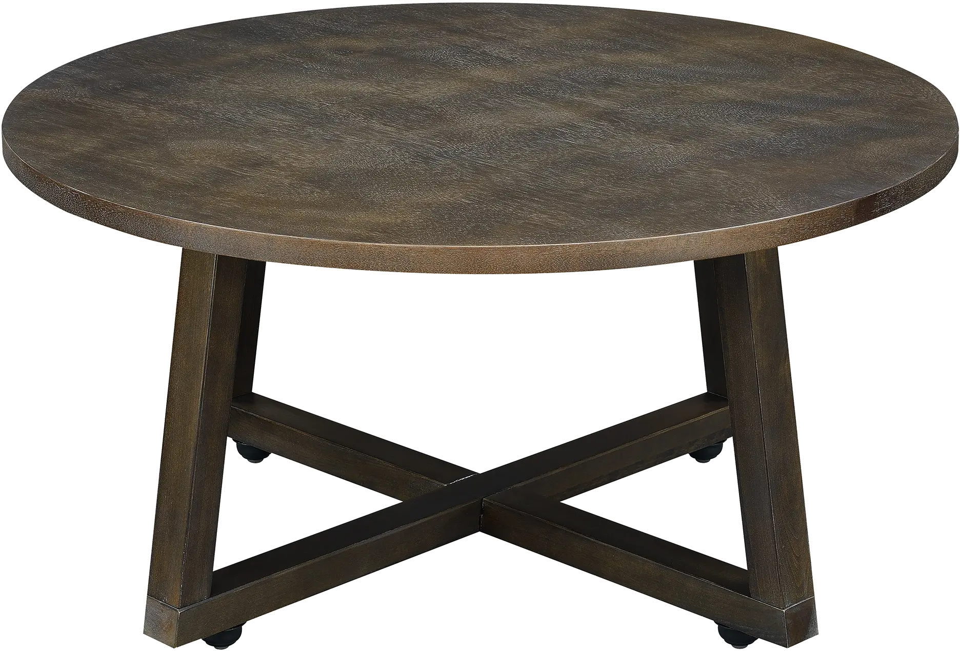 Industrial Dark Brown Table Group， Set of 3