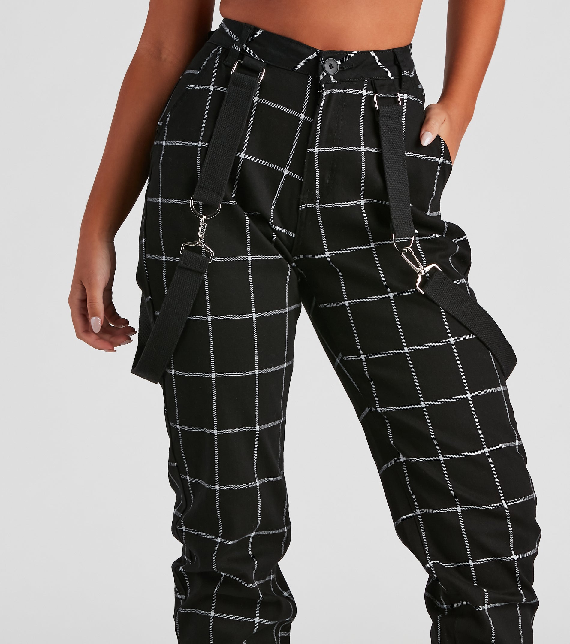 Gone Off The Grid Plaid Joggers