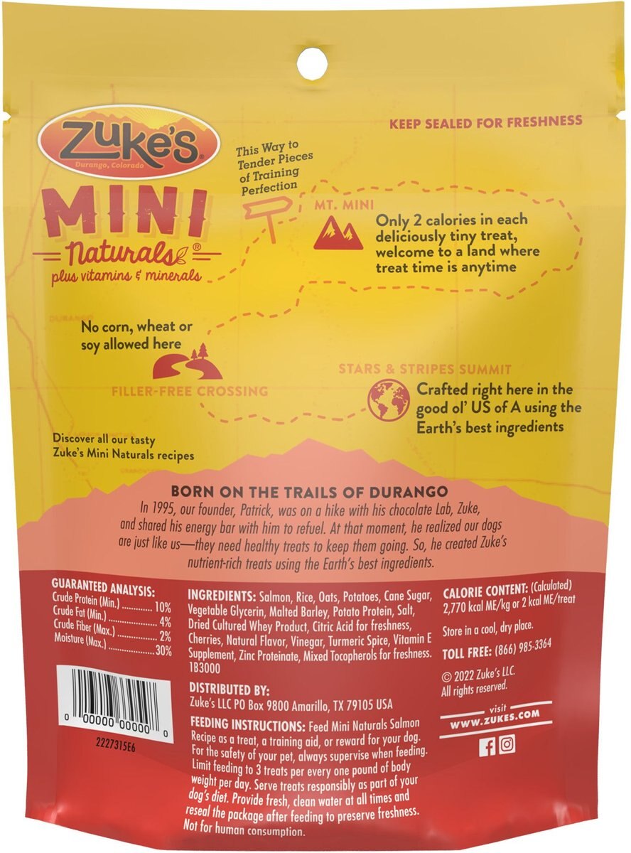 Zuke's Mini Naturals Salmon Recipe Training Dog Treats