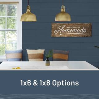 UFP-Edge 1 in. x 8 in. x 8 ft. Timeless Cavalry Blue Smooth Pine Nickel Gap Shiplap Board (4-pack) 345596