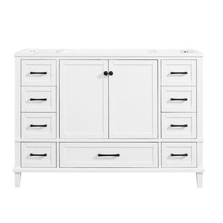 Home Decorators Collection Merryfield 48 in. W x 21-12 in. D Bathroom Vanity Cabinet Only in White 19112-V48-WT