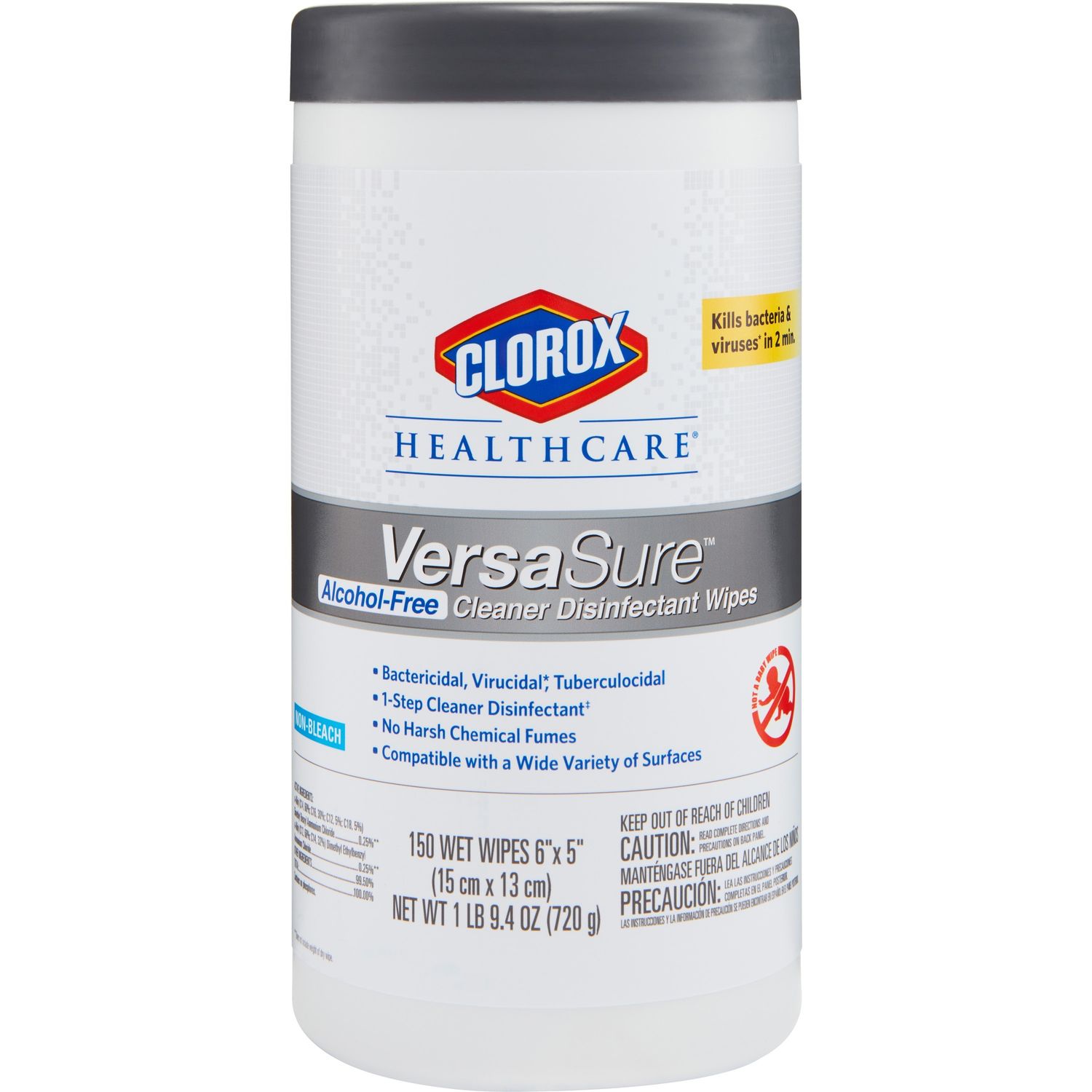 VersaSure Disinfectant Wipes by The Clorox Company CLO31758CT