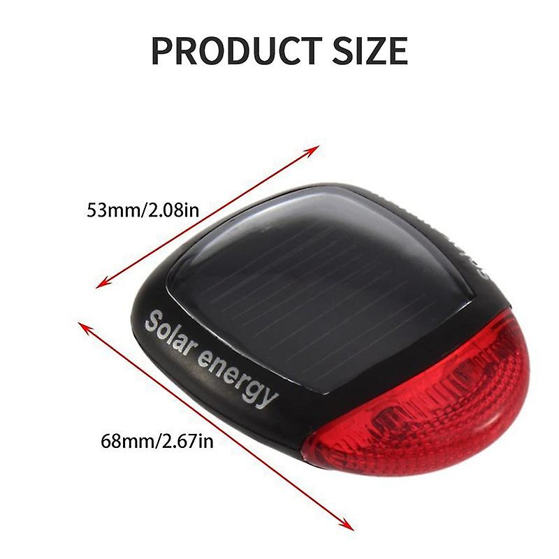 1pc Solar Energy Bicycle Tail Light Red Cycling Rear Light Solar Power Bike Bicycle Led Lamp Taillight Lamp