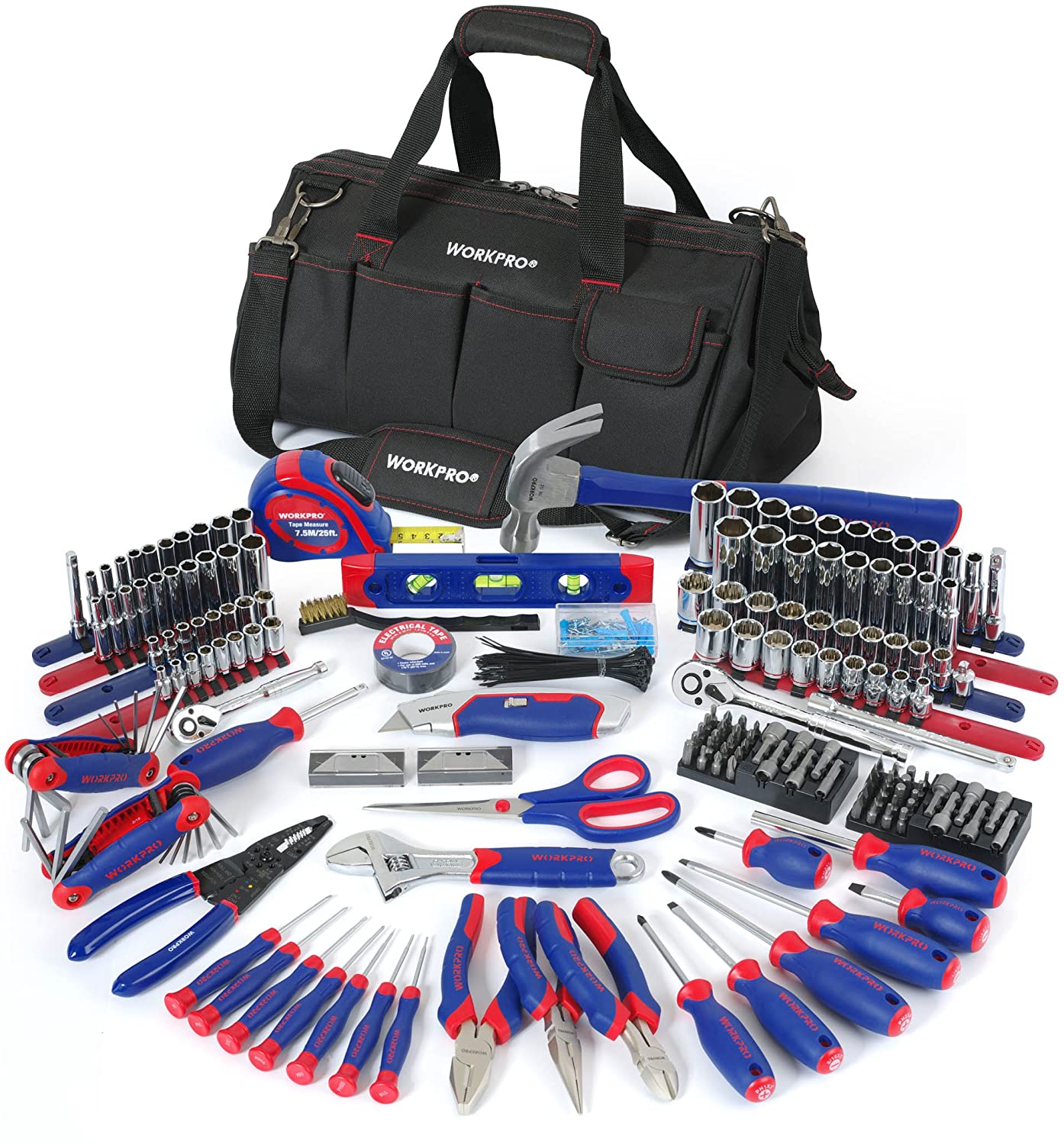 408-Piece Mechanics Tool Set with 3-Drawer Heavy Duty Metal Box (W009044A)