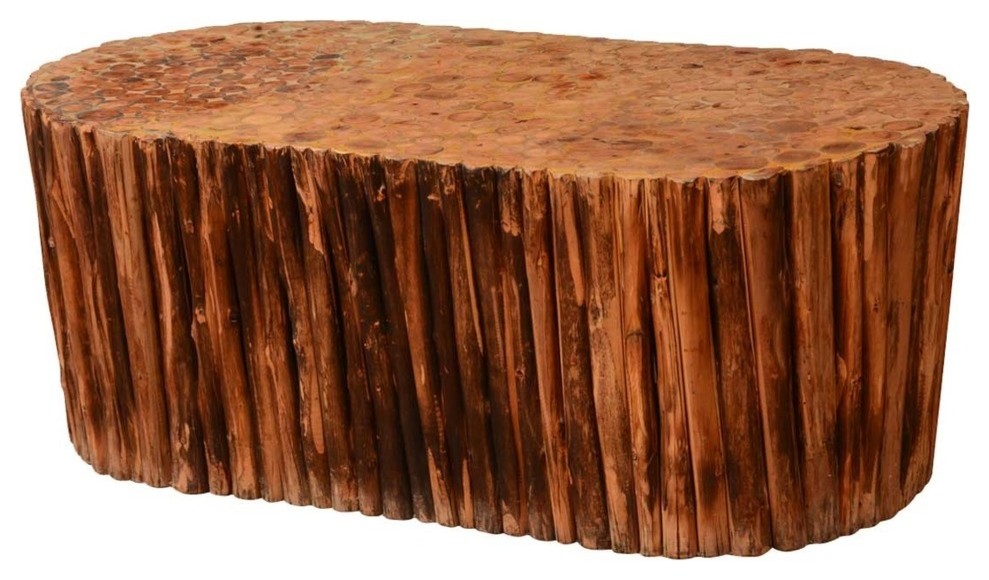 Log Cabin Hardwood Rustic Honeycomb Coffee Table   Rustic   Coffee Tables   by Sierra Living Concepts Inc  Houzz