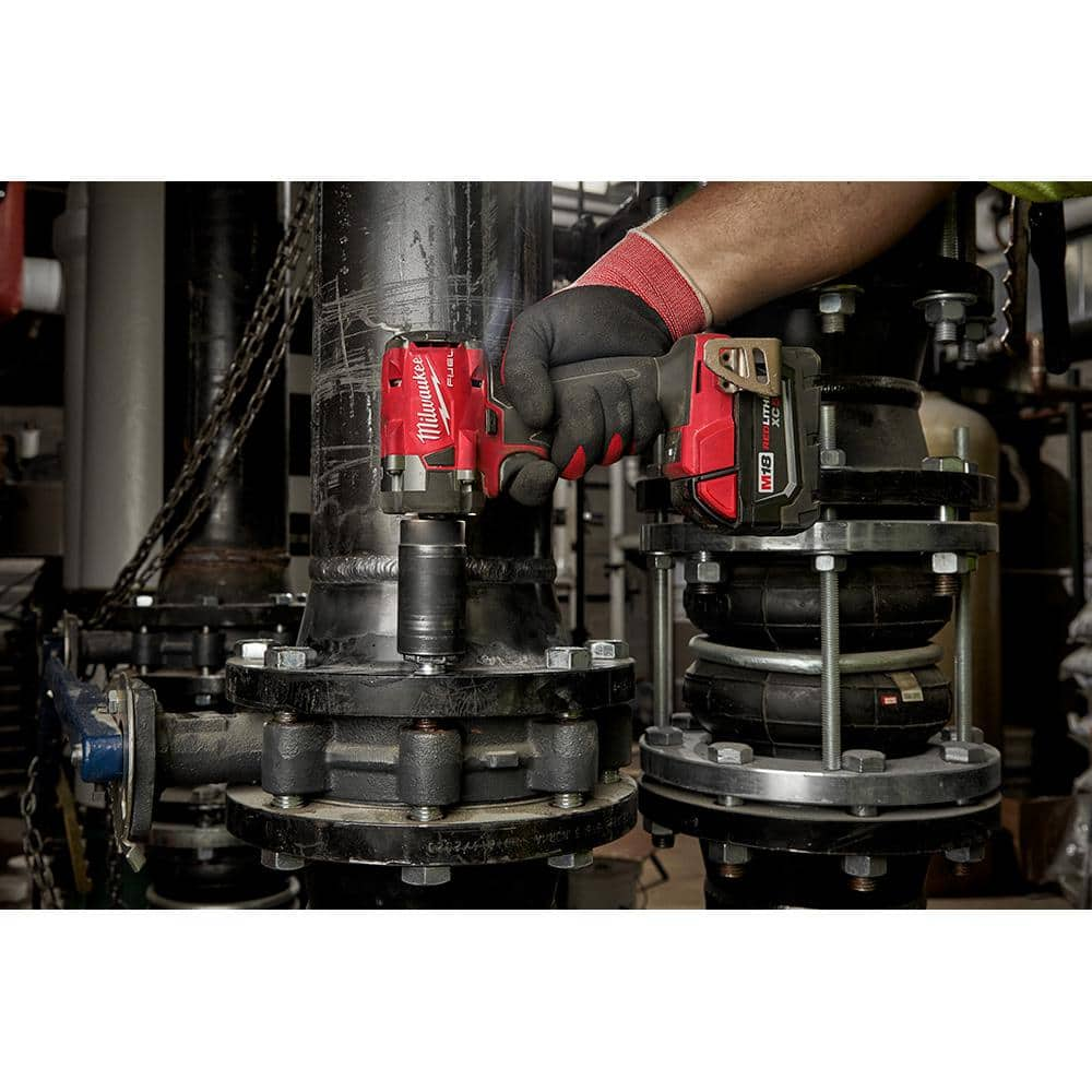 Milwaukee M18 FUEL Gen-2 18V Lithium-Ion Brushless Cordless Mid Torque 1/2 in. Impact Wrench & 3/8 in. Wrench w/Friction Ring 2962-20-2854-20