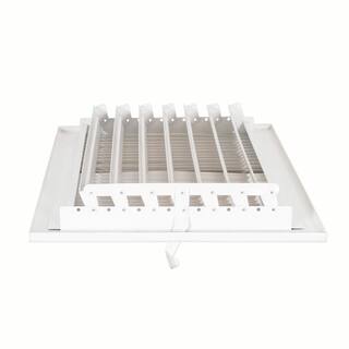 EZ-FLO 14 in. x 8 in. 2-Way Steel WallCeiling Registered White 61662