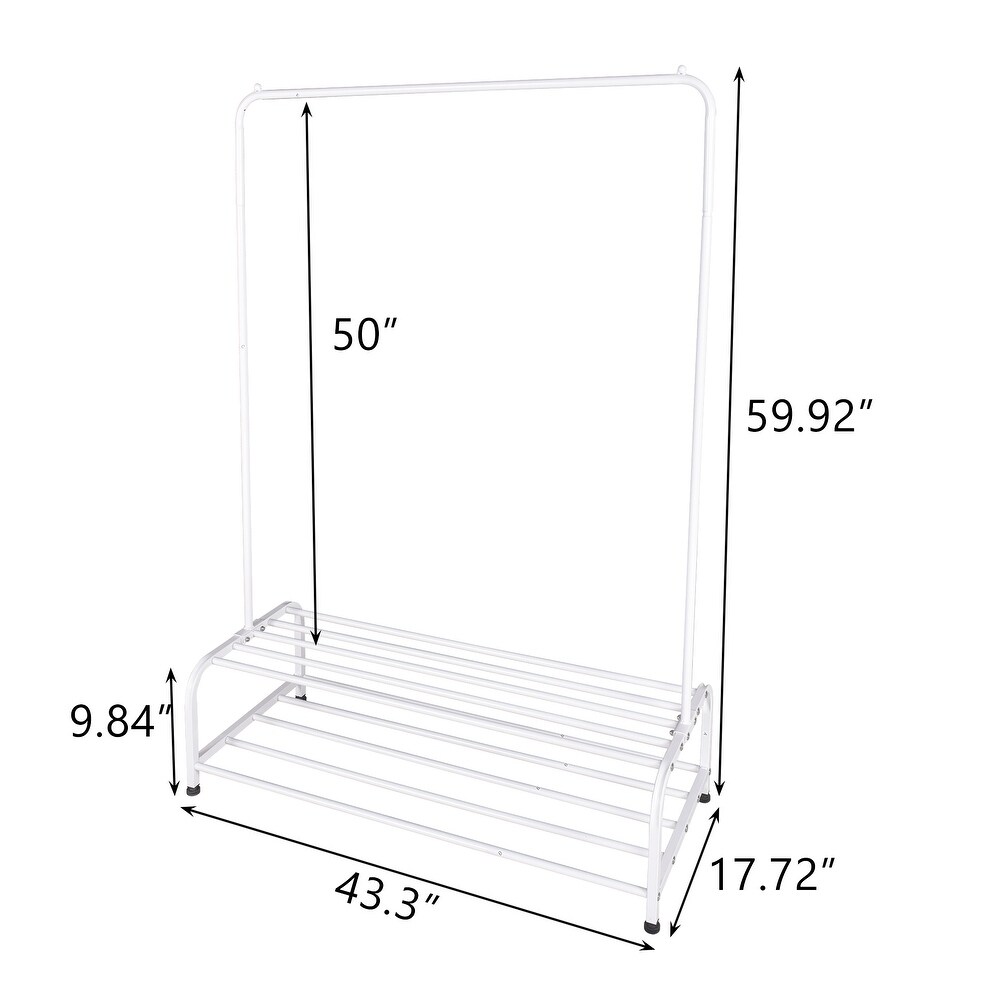 Siavonce Clothing Garment Rack with Shelves