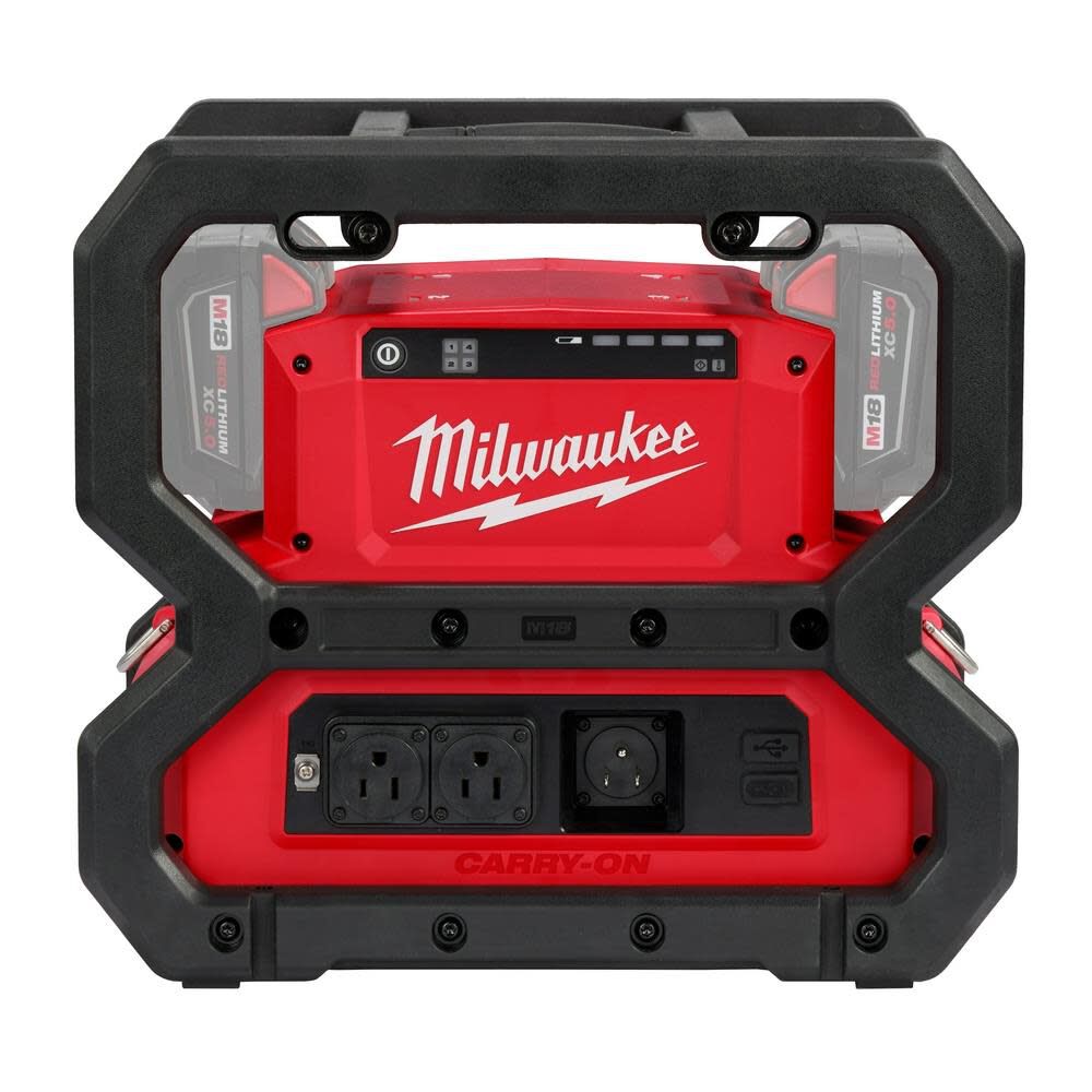 Milwaukee M18 CARRY ON 3600with 1800W Power Supply Shoulder Strap & HIGH OUTPUT HD 12.0Ah Battery 4pk Bundle 2845-20-1812 from Milwaukee