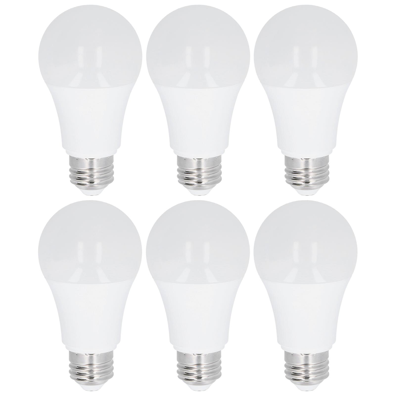 6pcs E27 Led Bulb 7w 6000k 600lm Light Bulb For Indoor Lighting 85265v Pure White Light