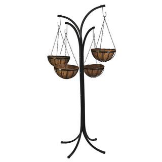 Gilbert  Bennett 12 in. Metal Hanging Basket with Tree Stand (4-Pack) HB4T-A