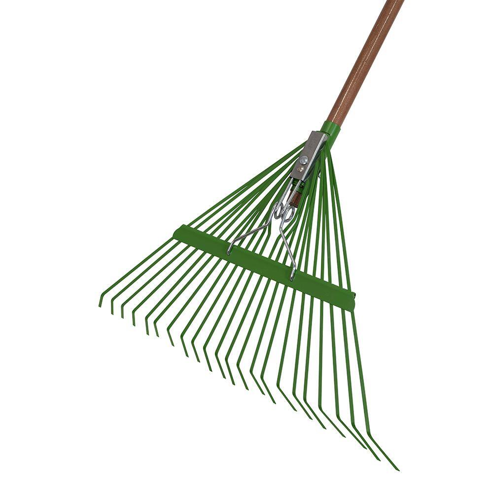 Ames 54 in. 22-Tine HardwoodSteel Handle Steel Leaf Rake 20201033