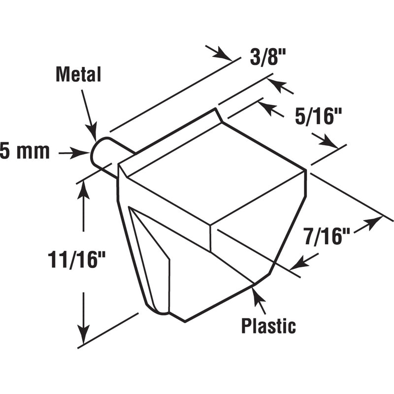 SHELF SUPPORT5MM PLS CD8