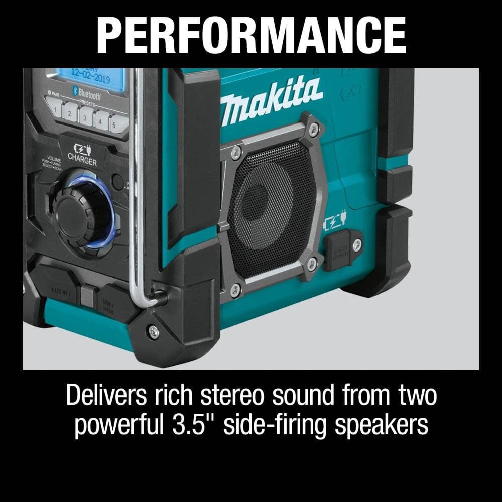 Makita 18V LXT 12V Max CXT Bluetooth Job Site Charger/Radio Lithium Ion Cordless Bare Tool XRM10 from Makita