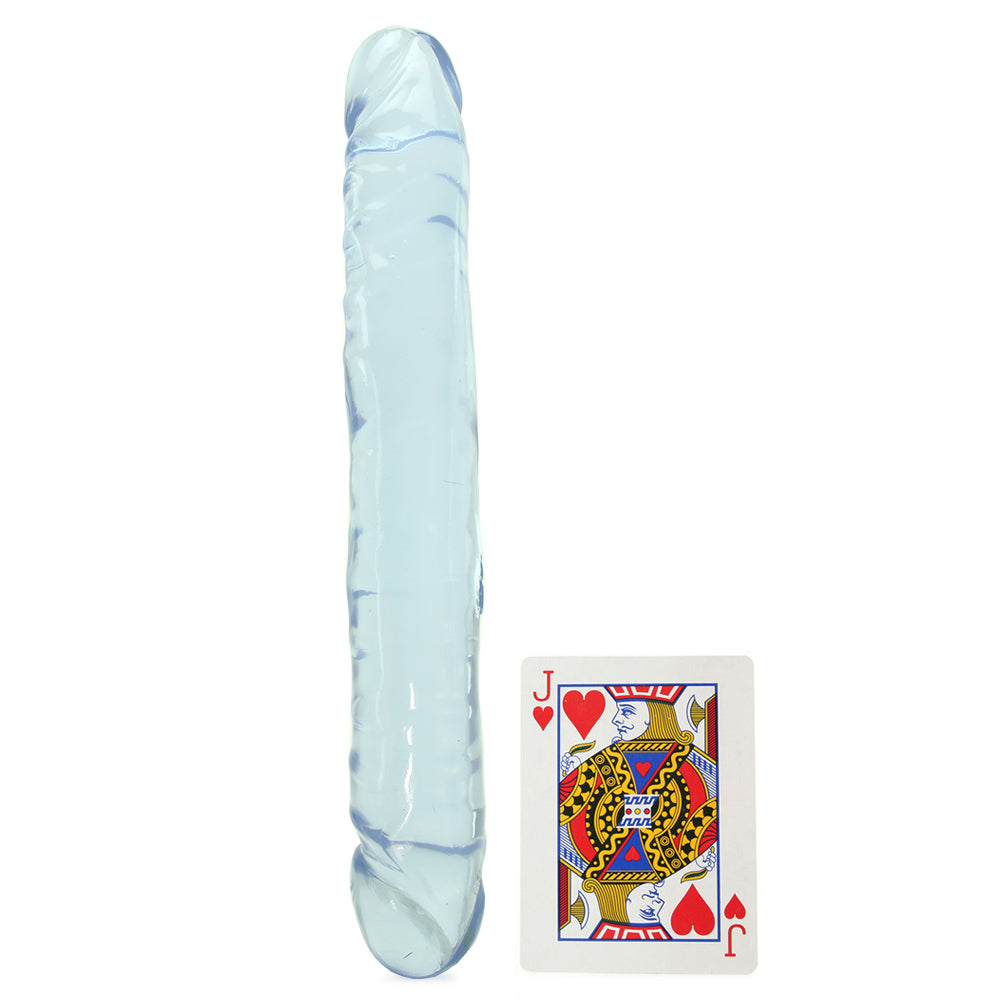 Crystal Jellies Jr. Double 12 Inch Dildo in Clear