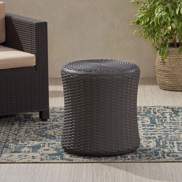 Patio Side Table with Weatherresistant Properties and a Unique Plastic Blend Material