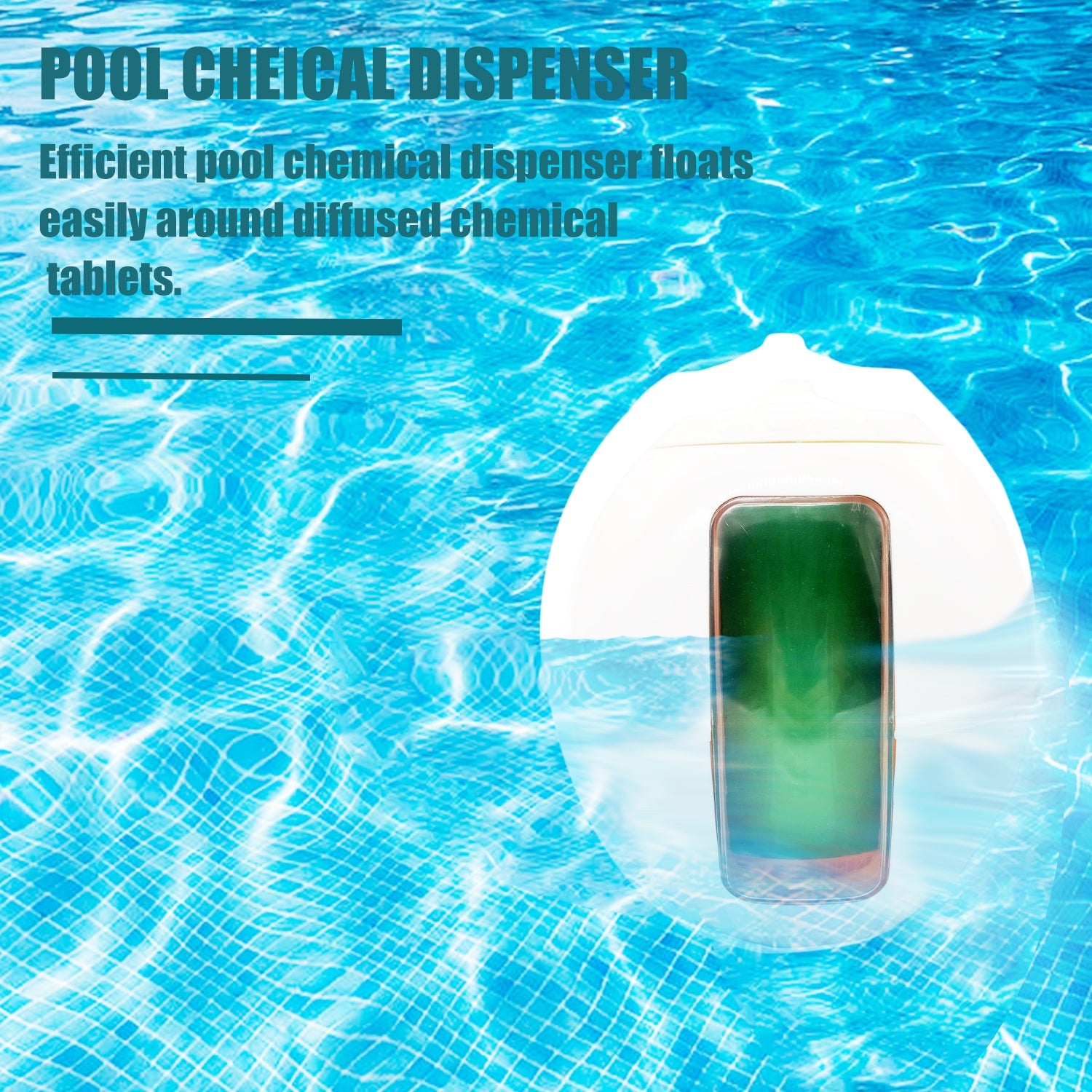 MIXFEER Pool Spa Chemical Dispenser Tablet Tab Floater Dispenser for Swimming Pool Swimming Pool Float Applicator Suitable for 3 " Swimming Pool Float Pill