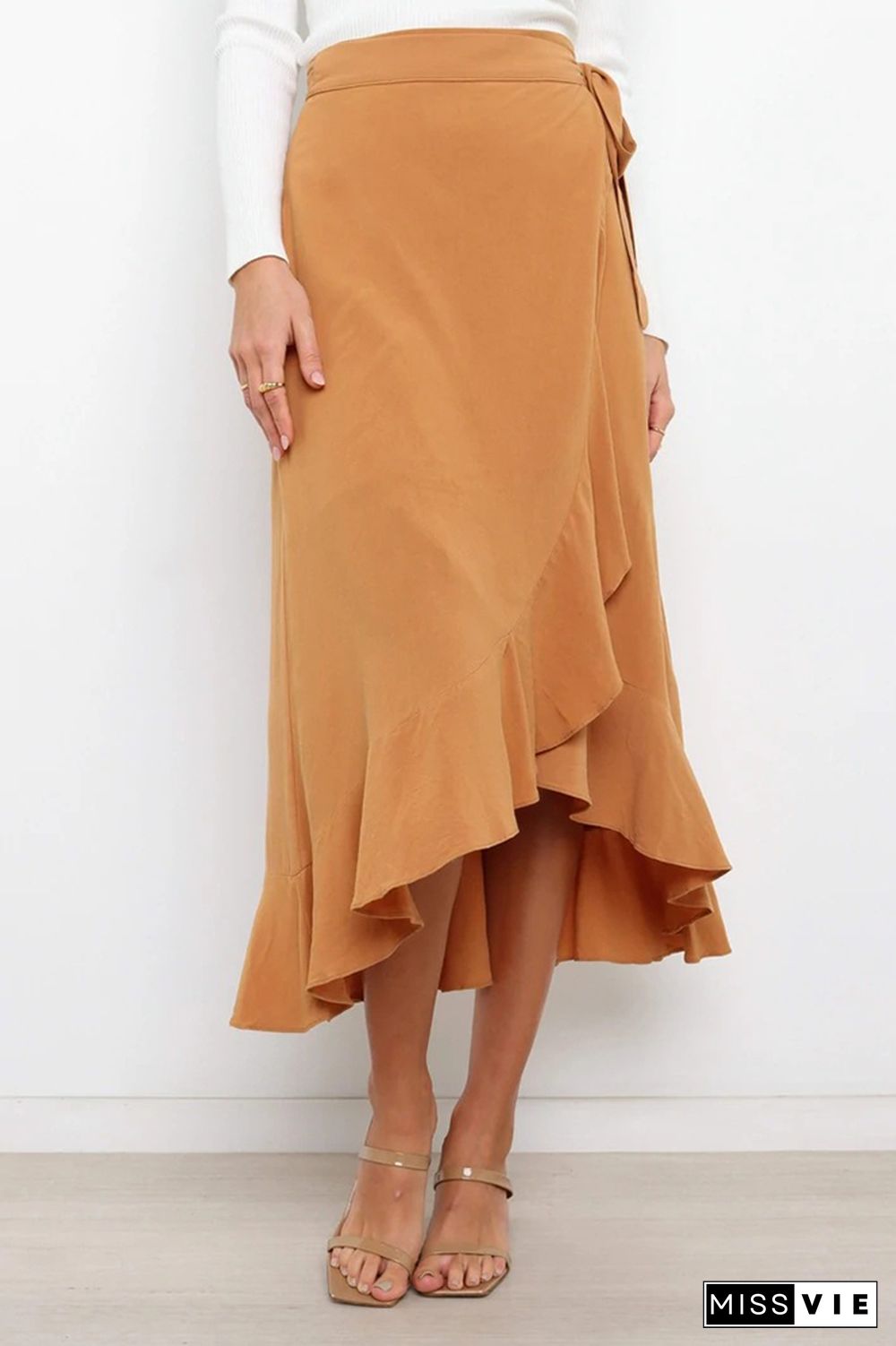 Solid Color Zip Skirt Wholesale