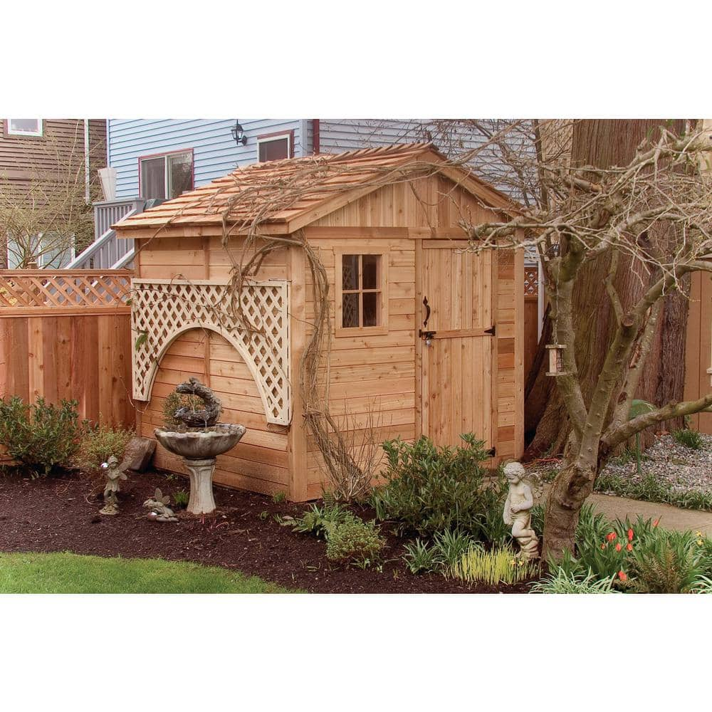 Outdoor Living Today 8 ft. x 8 ft. Western Red Cedar Gardener Shed G88