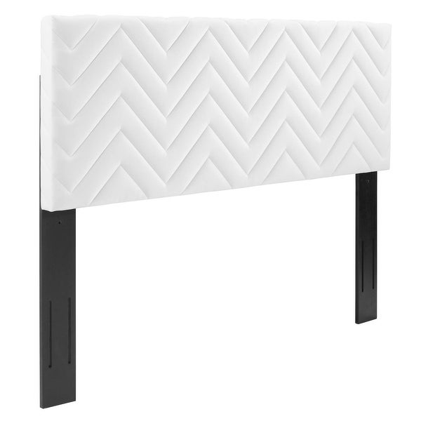 Mercy Chevron Tufted Performance Velvet Twin Headboard - - 37076240