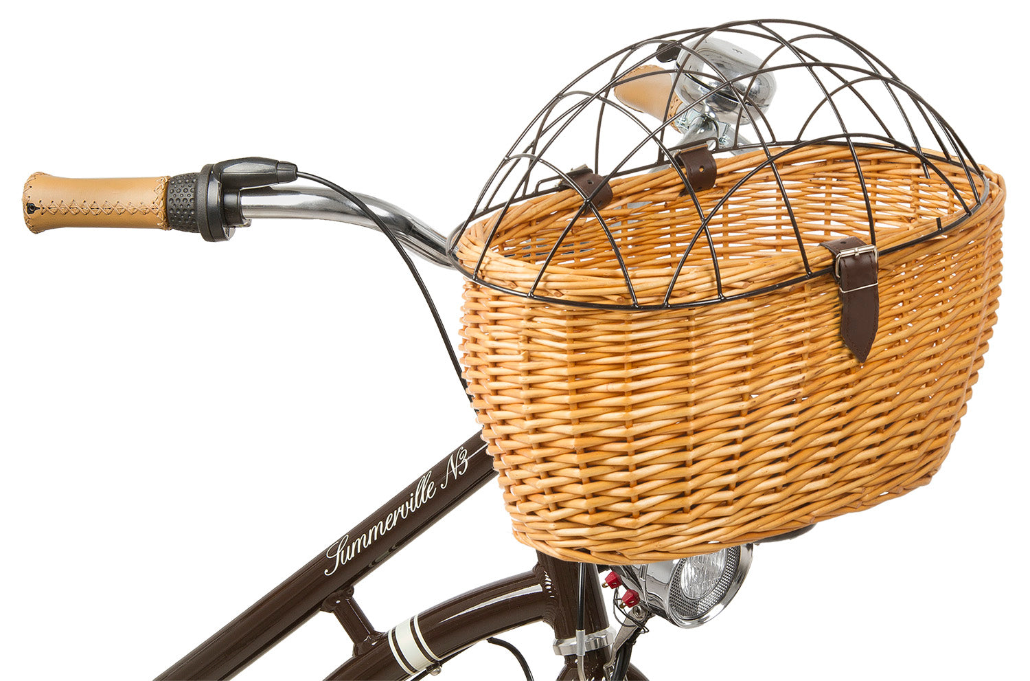 M-Wave BA Pet Wicker Basket， Stem or Seat Tube Mount， 17 x 12 x 8.5 in