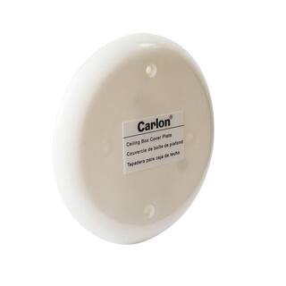 Carlon 4 in. White Non-Metallic Round Blank Ceiling Box Cover CPC4WH