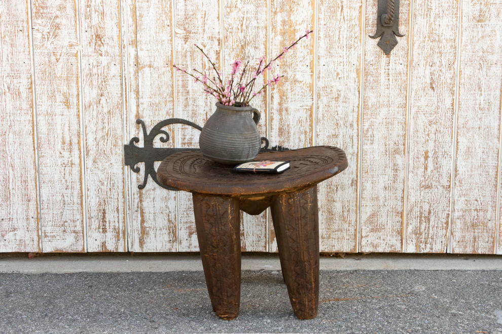 Primitive African Donkey Carved Senufo Table   Southwestern   Side Tables And End Tables   by De cor  Houzz