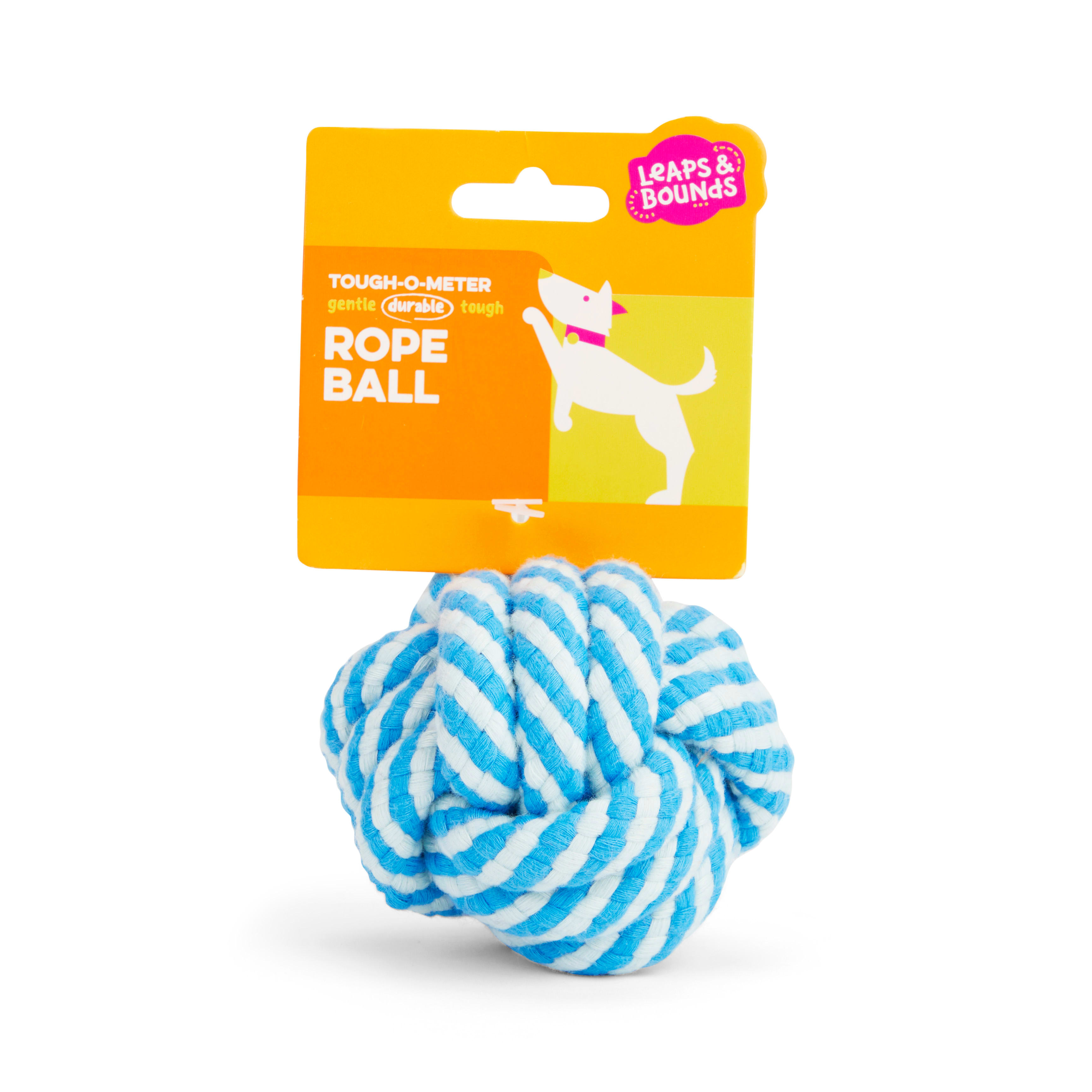 Leaps  Bounds Twisted Rope Ball Dog Toy， X-Small