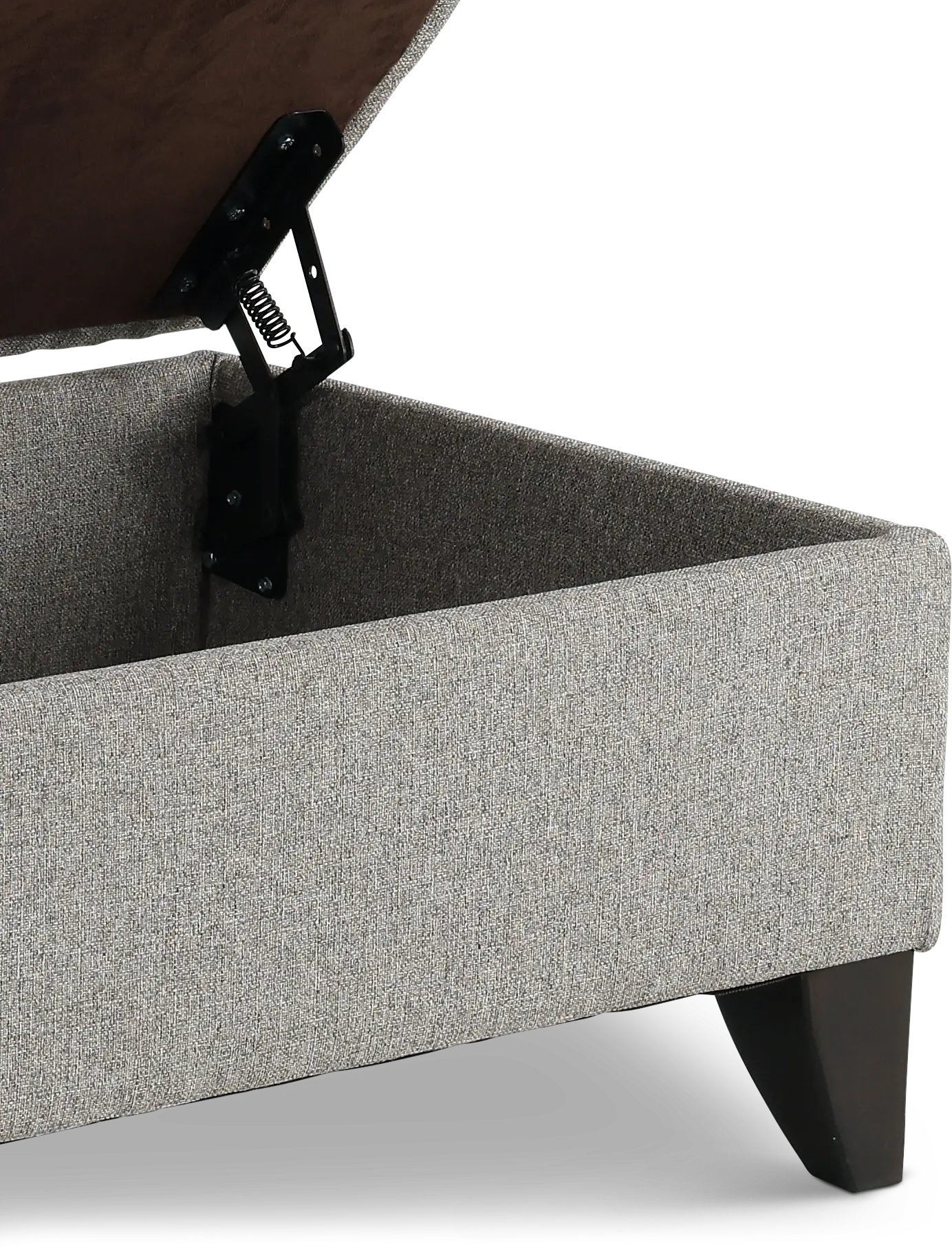 Aquarius Slate Gray Storage Ottoman