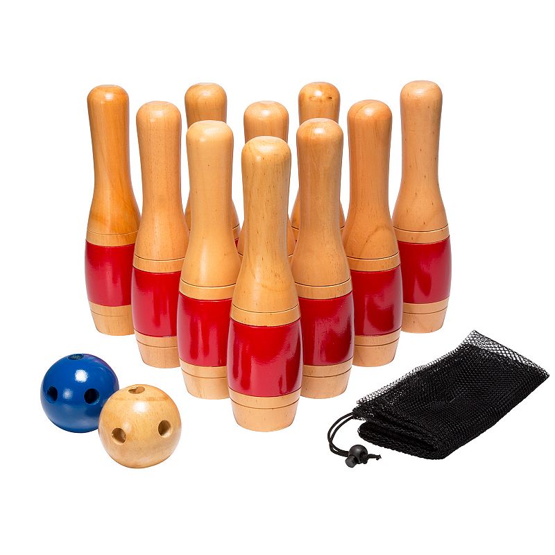 Hey! Play! 11-in. Wooden Lawn Bowling Set