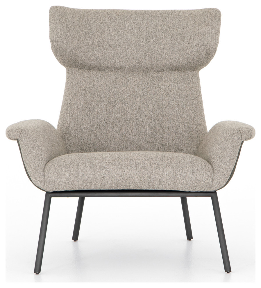 Bastian Chair Nubuck Charcoal   Modern   Armchairs And Accent Chairs   by Virgil Stanis Design  Houzz