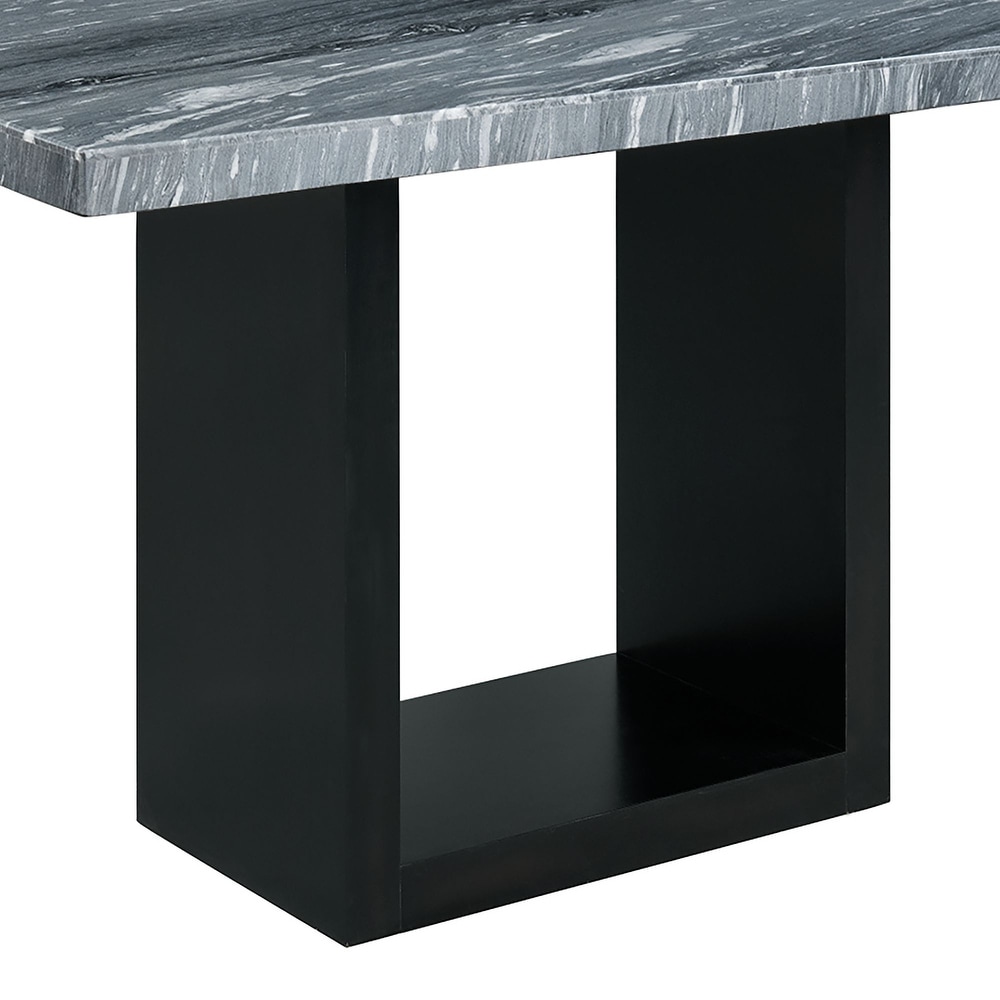 Picket House Furnishings Willow Marble Counter Height Table in Gray