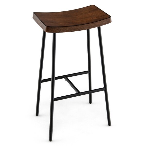 29'' Industrial Saddle Bar Stool with Metal Legs-29 inches - 16.5