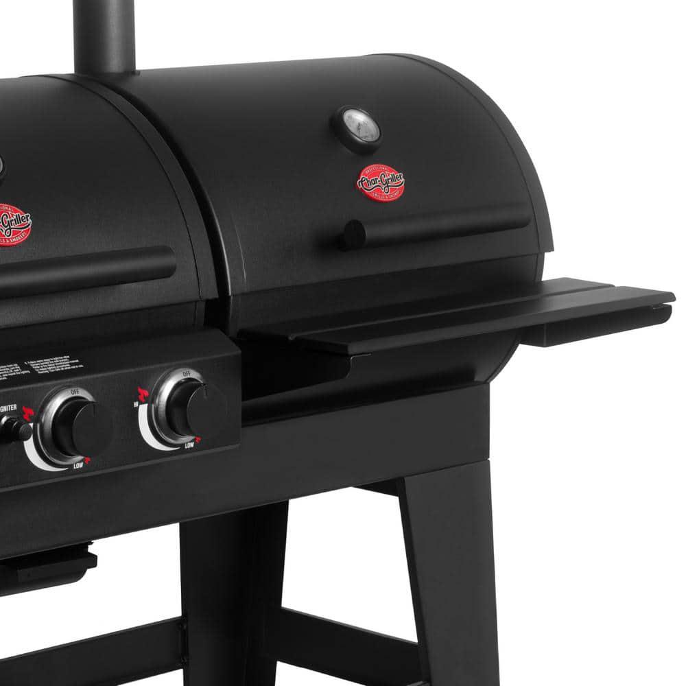 CharGriller Double Play 1260 sq in 3Burner Gas and Charcoal Grill in Black