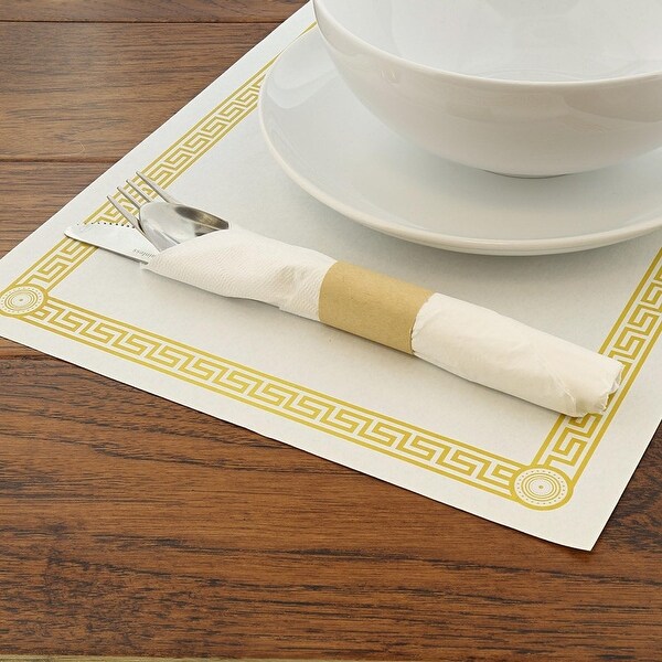 Greek Key Design Disposable Placemats